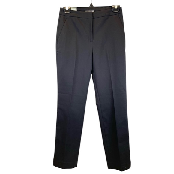 NEW H&M Skinny Leg Mid-Rise Slacks Black Cotton Polyester Women’s Size 2 - Picture 3 of 7